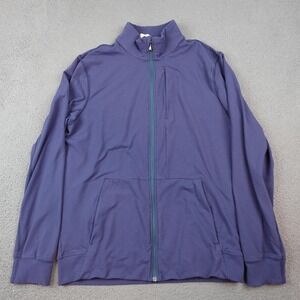 Lululemon Track Jacket Mens XL Blue Lightweight Full Zip Running Pockets Gym